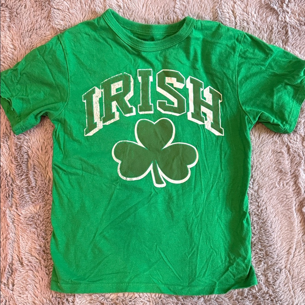 The Children's Place Green 'IRISH' Shamrock Short Sleeve Tee